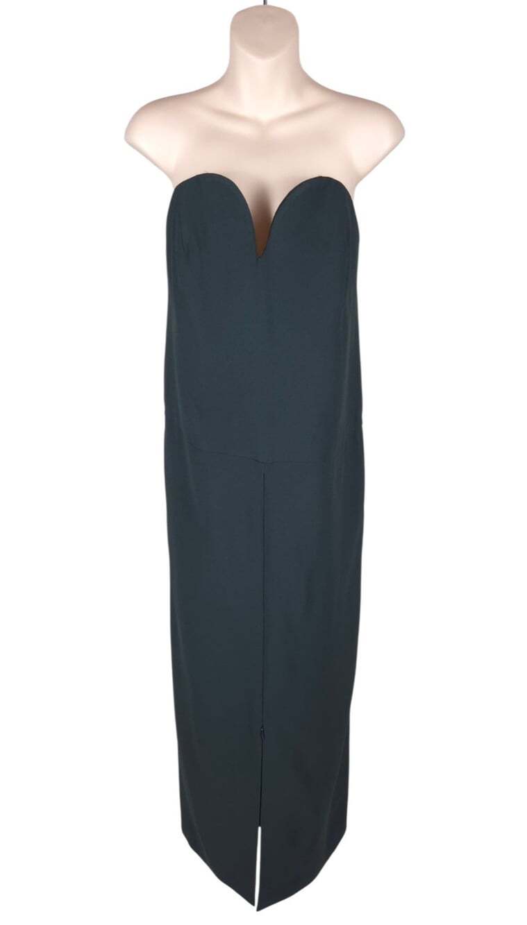 Maison Margiela Tailored Strapless Midi Dress IT 40 US 4 Womens Green NWT $2850 - Picture 2 of 11